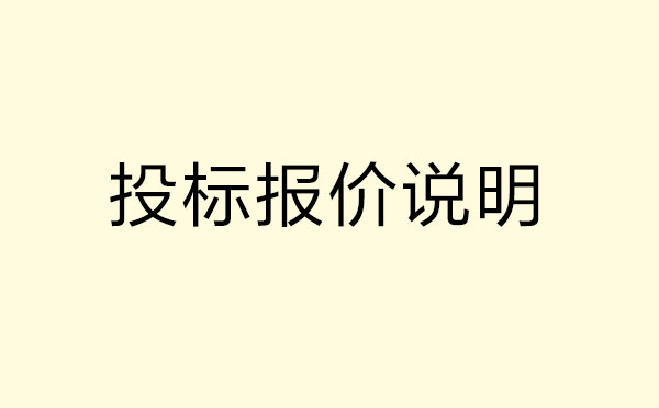 投標(biāo)報(bào)價(jià)說明怎么寫？